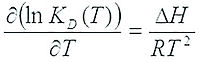 Determination of the thermodynamics coefficients from affinity values.