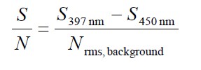 The RMS signal to noise ratio formula